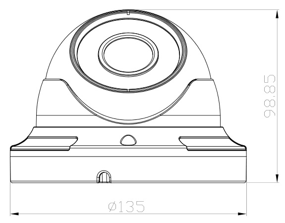 SC69 series IP Dome Camera Dimension